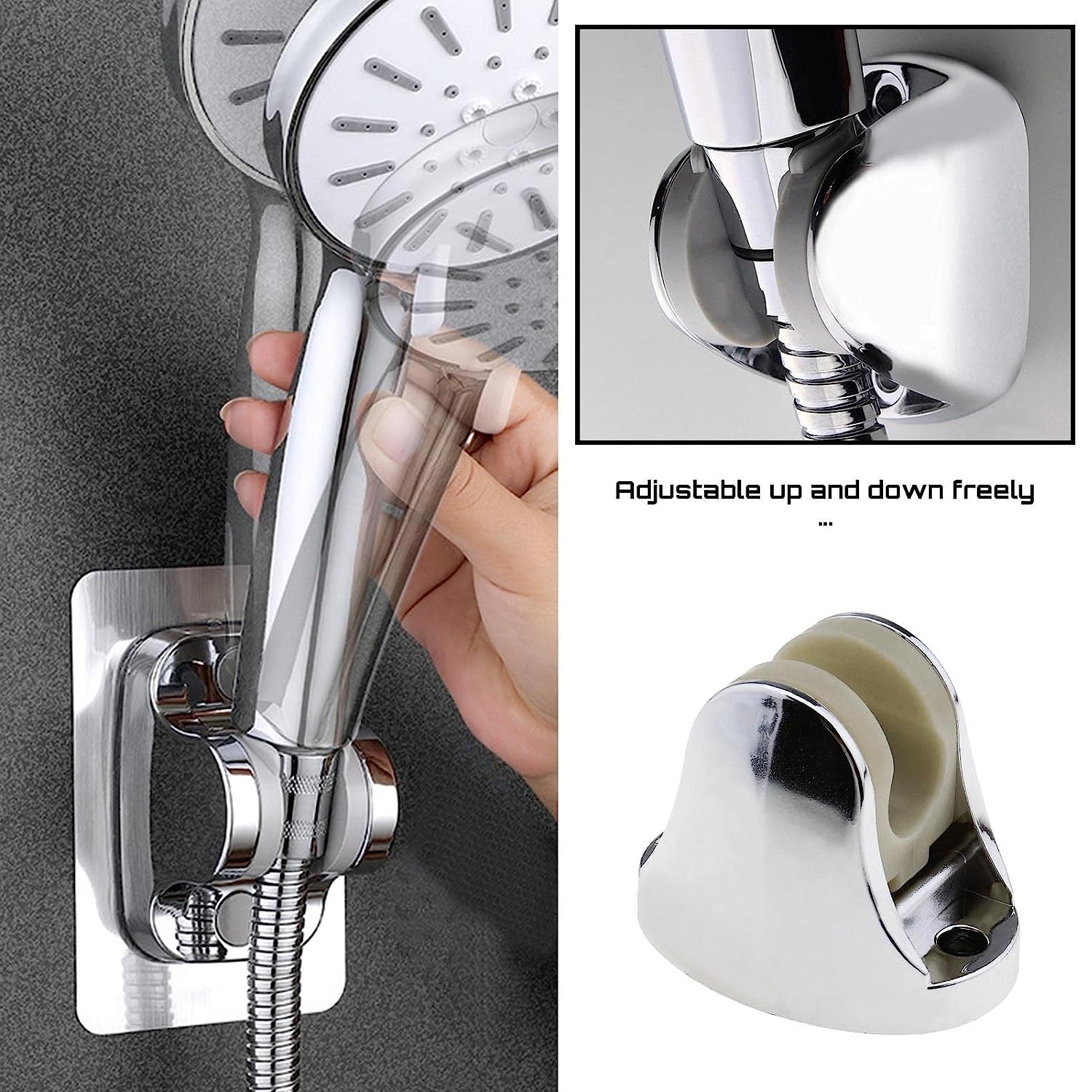 6255a  Adjustable Hand Shower Holder With Fixing Screws Adjustable Bracket For Bathroom 6255a  Adjustable Hand Shower Holder With Fixing Screws Adjustable Bracket For Bathroom